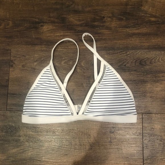 Zaful Other - Zaful White Striped Swim Top